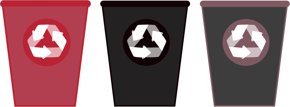 recycling bins