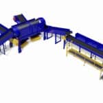 A 3D render of a Tuffman trommel pick system