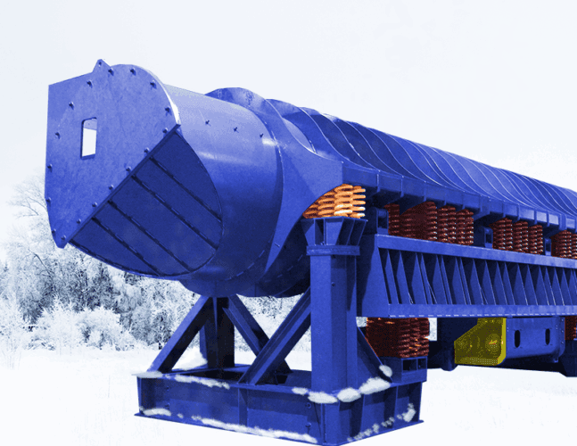 A DE-STONER® in a winter backdrop