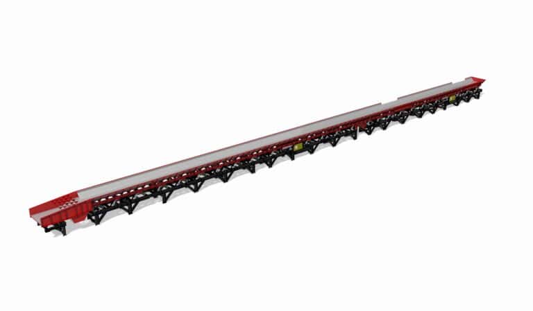 A render of a bottom ash conveyor